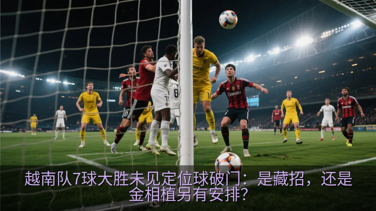 越南队高大球员在禁区内争抢头球